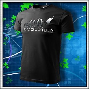 Evolution Superman - unisex tričko reflexná potlač